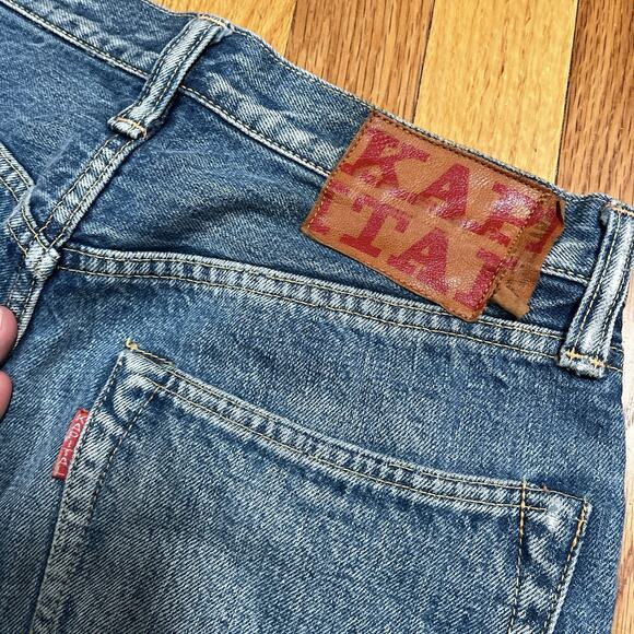 Kapital Red Stripe Blue Denim Jeans 28” x 31” Made in Japan Americana Button Fly - Picture 4 of 14